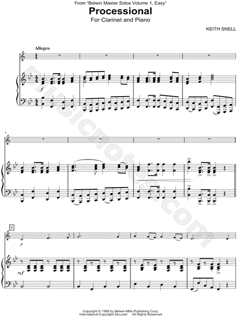Processional - Clarinet & Piano