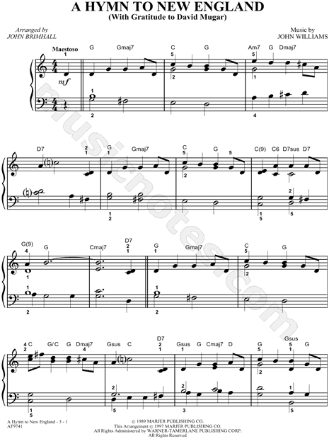 A Hymn To New England
