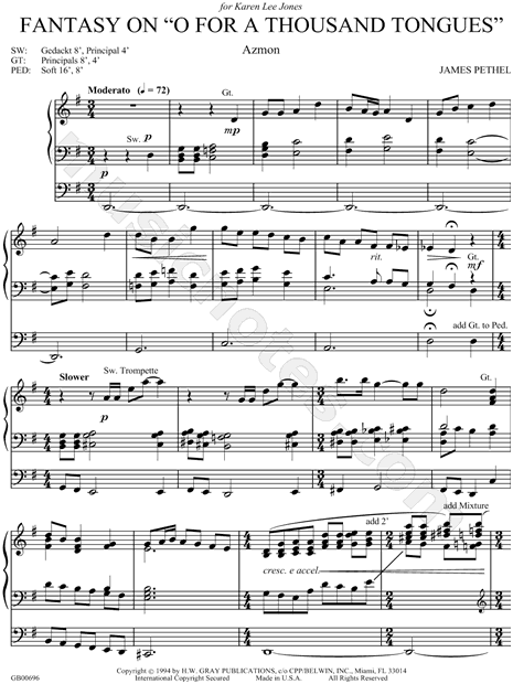 Fantasy on "O for a Thousand Tongues"