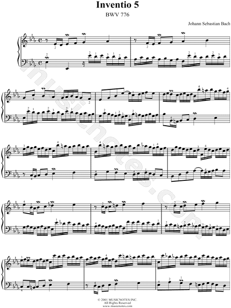 Two Part Invention No. 5, BWV 776