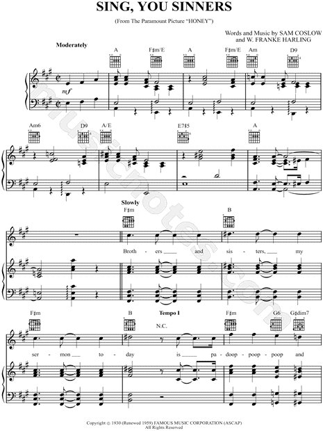 Sing, You Sinners