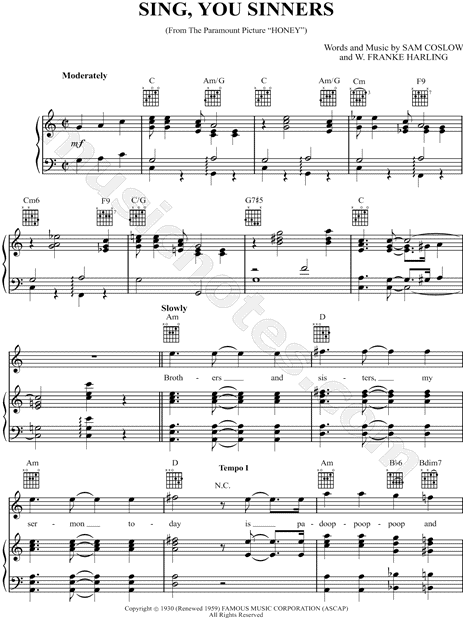 Sing, You Sinners