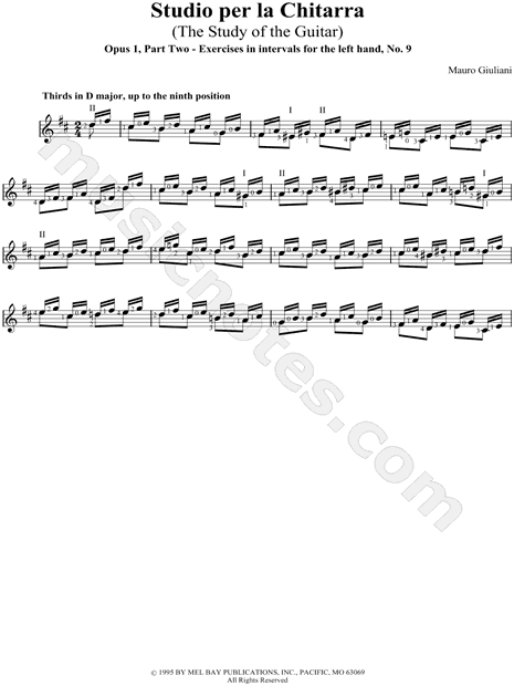 Studio Per La Chitarra, Pt 2 - Exercises left hand No. 9