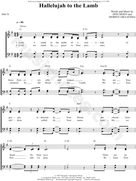 Hallelujah To the Lamb