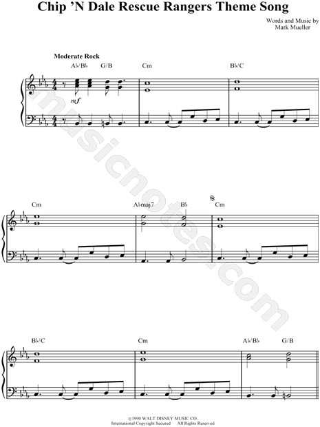 Chip 'N Dale Rescue Rangers Theme Song