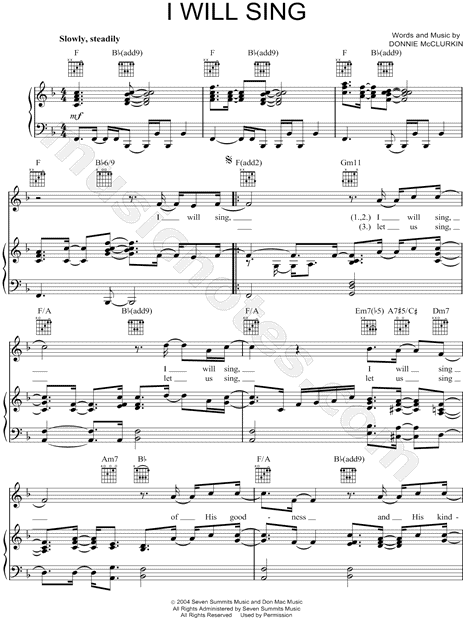 I Will Sing