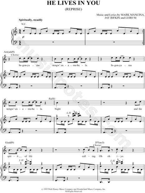 He Lives in You (Reprise)
