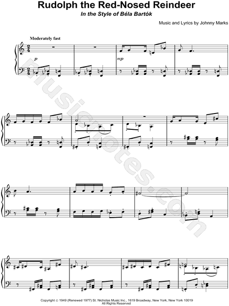 Rudolph the Red-Nosed Reindeer - In the Style of Béla Bartók