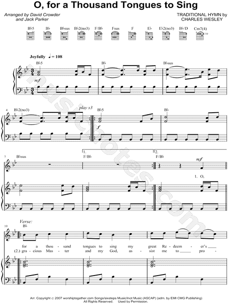 O for a Thousand Tongues to Sing