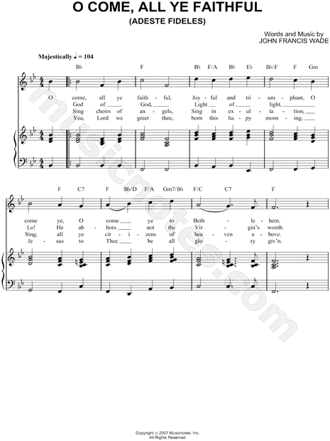 O Come, All Ye Faithful