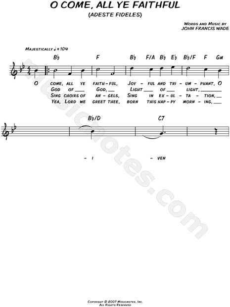 O Come, All Ye Faithful