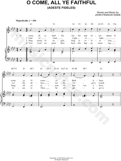 O Come, All Ye Faithful