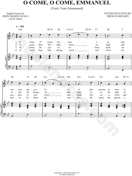 O Come, O Come, Emmanuel