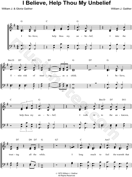 I Believe, Help Thou My Unbelief