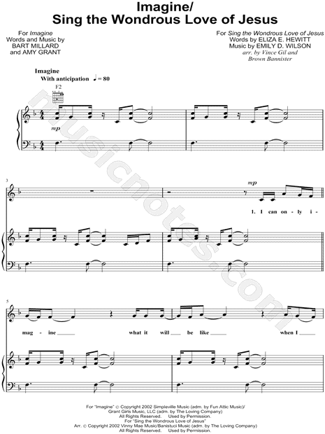 Imagine / Sing the Wondrous Love of Jesus