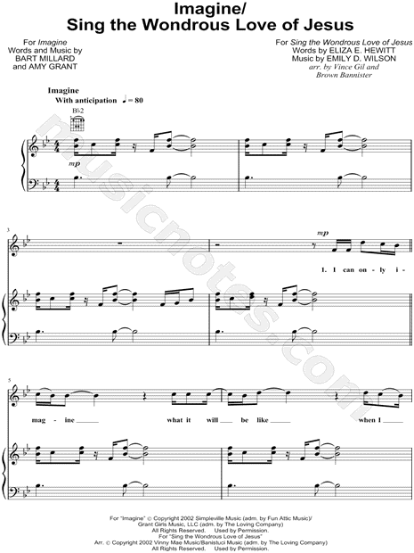 Imagine / Sing the Wondrous Love of Jesus