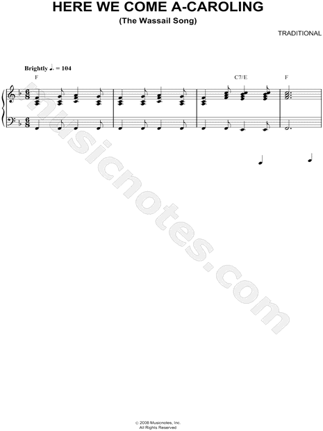 Here We Come A-Caroling