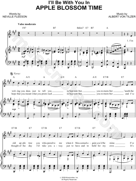 (I'll Be With You) In Apple Blossom Time
