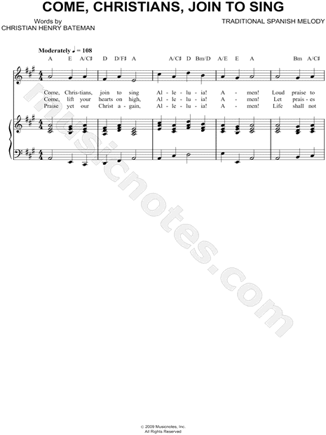 Come, Christians, Join To Sing
