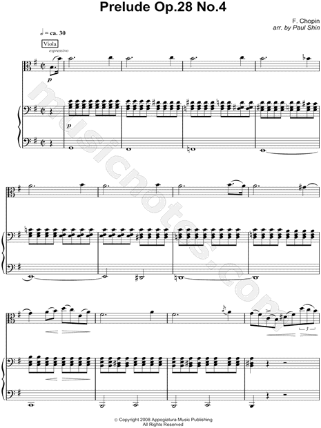 Prelude No. 4 in E Minor - Piano Accompaniment