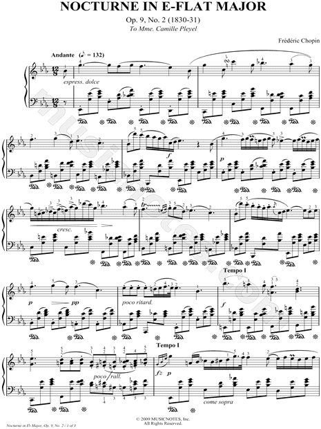 Nocturne in Eb Major, Opus 9, No. 2