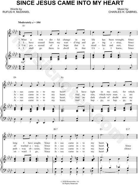 Since Jesus Came Into My Heart