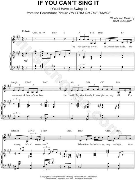 If You Can't Sing It (You'll Have To Swing It)