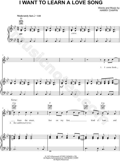 I Want to Learn a Love Song