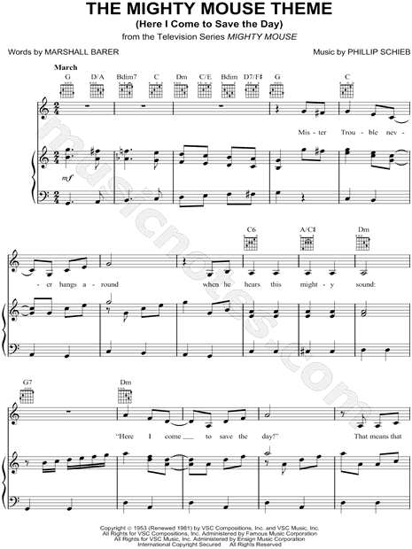 The Mighty Mouse Theme (Here I Come to Save the Day)