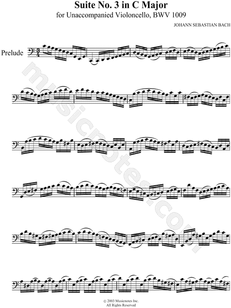 Suite No. 3 in C Major, BWV 1009