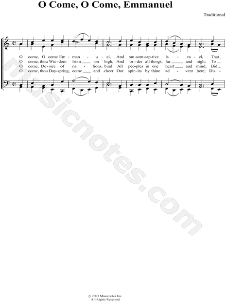 O Come, O Come, Emmanuel