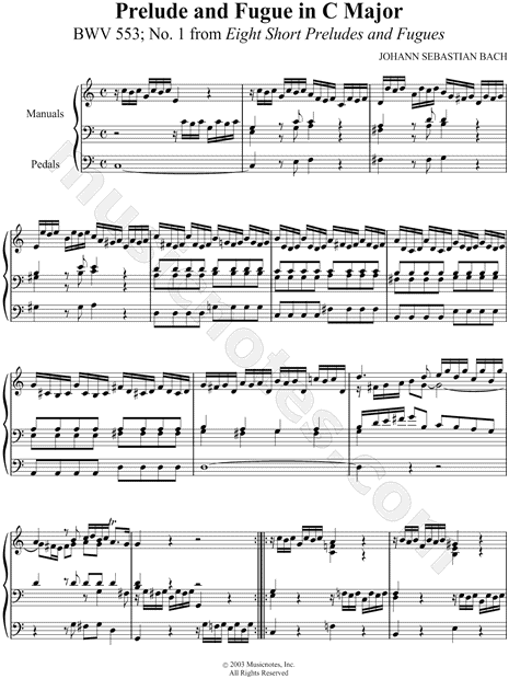 Prelude and Fugue in C Major, BWV 553, No. 1