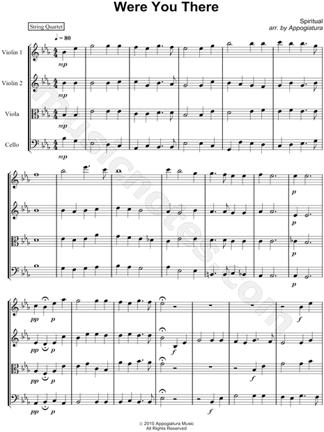 Were You There? - String Quartet Score