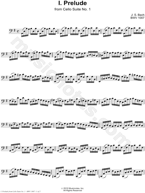 Cello Suite No. 1, BWV 1007: I. Prelude