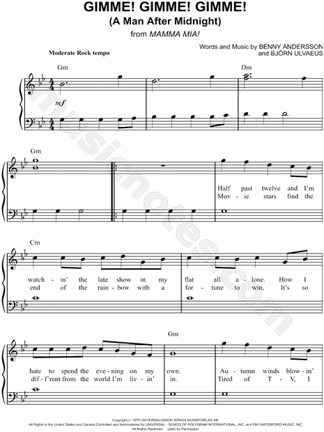 Gimme! Gimme! Gimme! (A Man After Midnight)