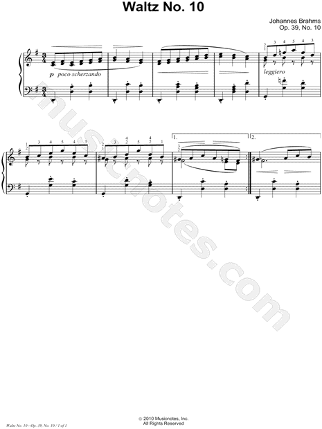 Waltz, Op. 39, No. 10