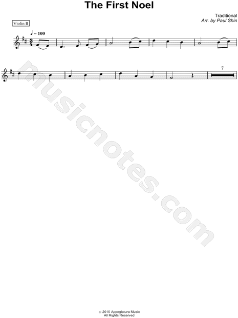 The First Noel - Violin (Part 2)