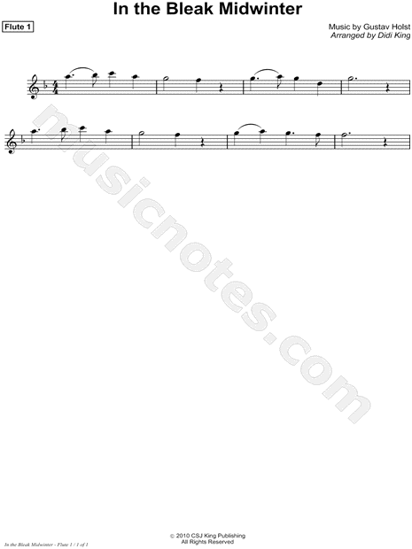 In the Bleak Midwinter - Flute (Part 1)