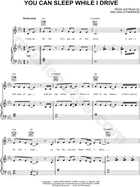 You Can Sleep While I Drive