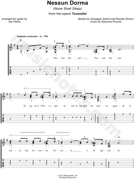 Nessun dorma (None Shall Sleep)