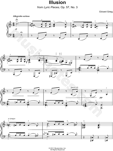 Lyric Pieces: Opus 57, No. 3. Illusion