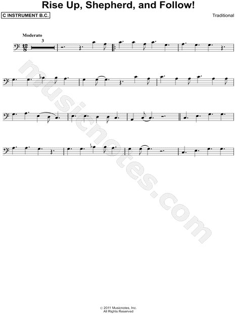 Rise Up, Shepherd, and Follow! - Bass Clef Instrument