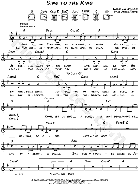 Sing To the King