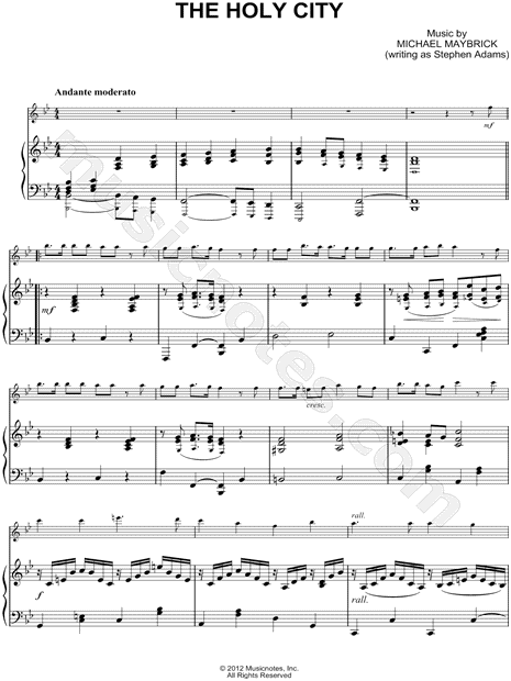 The Holy City - Piano Accompaniment