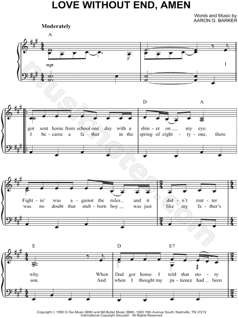 Love Without End, Amen