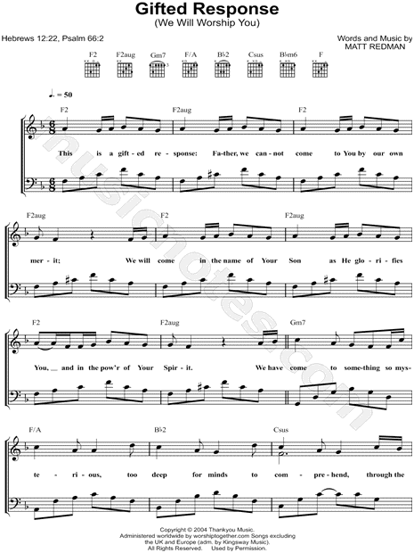 Gifted Response (We Will Worship You)