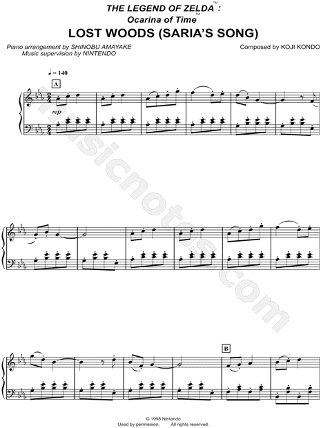 The Legend of Zelda™ Ocarina of Time™ Lost Woods (Saria's Song)
