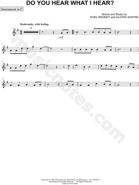 Do You Hear What I Hear? - F Instrument