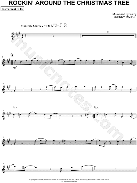 Rockin' Around the Christmas Tree - Eb Instrument