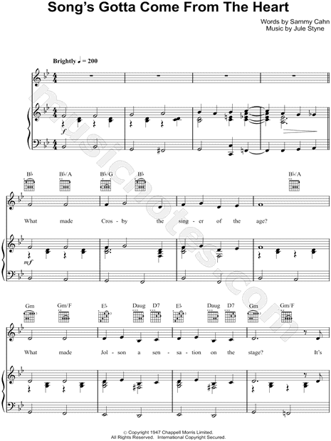 Song's Gotta Come From the Heart